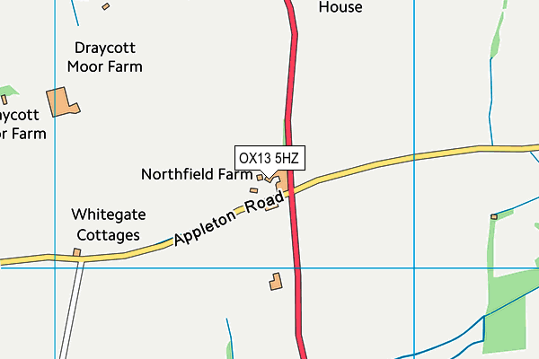 OX13 5HZ map - OS VectorMap District (Ordnance Survey)