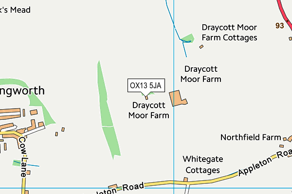 OX13 5JA map - OS VectorMap District (Ordnance Survey)