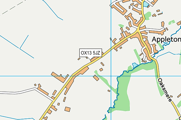 OX13 5JZ map - OS VectorMap District (Ordnance Survey)