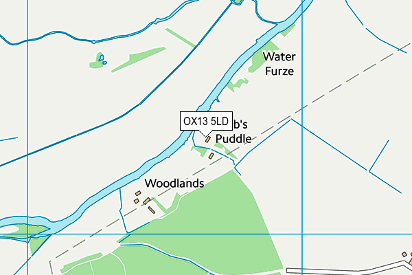 OX13 5LD map - OS VectorMap District (Ordnance Survey)