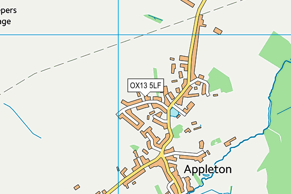 OX13 5LF map - OS VectorMap District (Ordnance Survey)