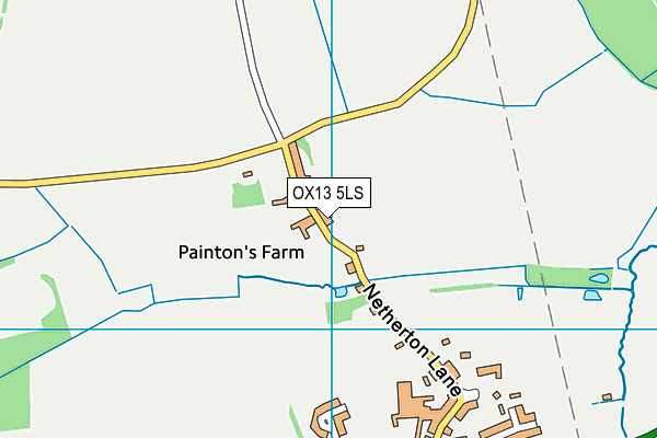 OX13 5LS map - OS VectorMap District (Ordnance Survey)