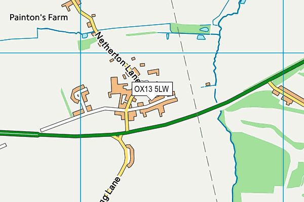 OX13 5LW map - OS VectorMap District (Ordnance Survey)