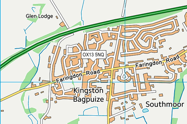 OX13 5NQ map - OS VectorMap District (Ordnance Survey)