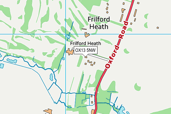 Frilford Heath Golf Club map (OX13 5NW) - OS VectorMap District (Ordnance Survey)