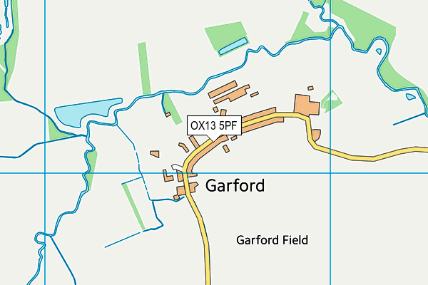 OX13 5PF map - OS VectorMap District (Ordnance Survey)