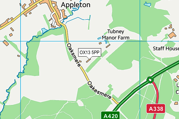 OX13 5PP map - OS VectorMap District (Ordnance Survey)