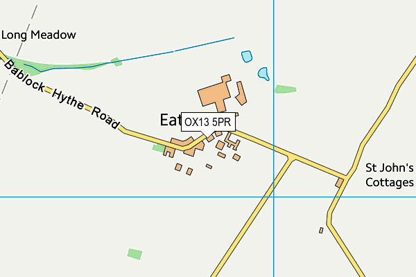 OX13 5PR map - OS VectorMap District (Ordnance Survey)