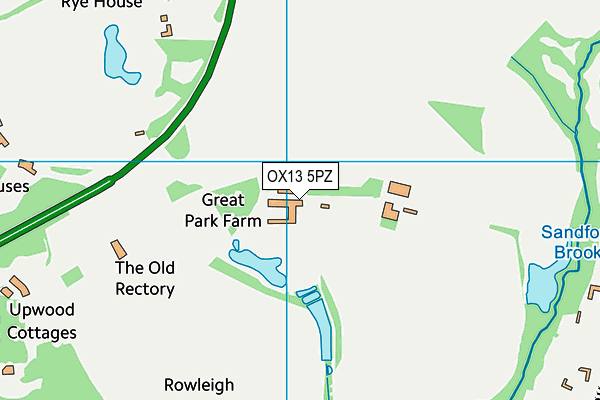 OX13 5PZ map - OS VectorMap District (Ordnance Survey)