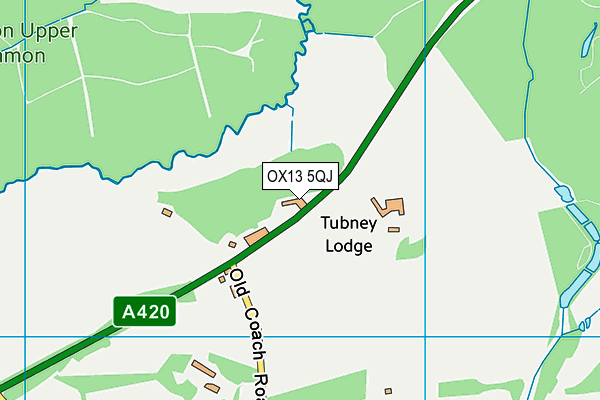 OX13 5QJ map - OS VectorMap District (Ordnance Survey)