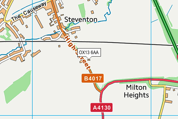 OX13 6AA map - OS VectorMap District (Ordnance Survey)