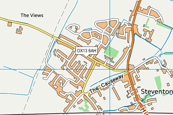 OX13 6AH map - OS VectorMap District (Ordnance Survey)