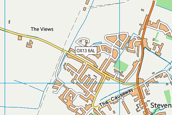 OX13 6AL map - OS VectorMap District (Ordnance Survey)