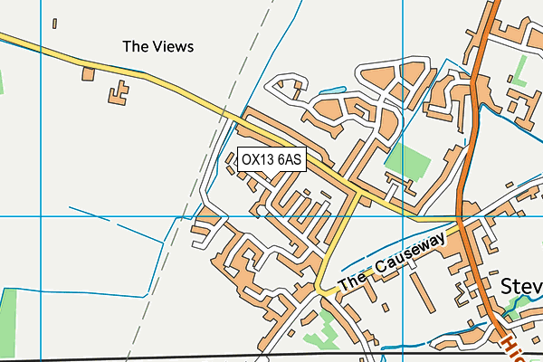 OX13 6AS map - OS VectorMap District (Ordnance Survey)