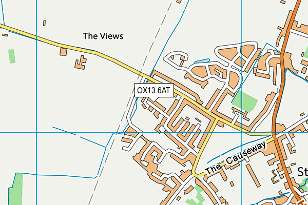 OX13 6AT map - OS VectorMap District (Ordnance Survey)