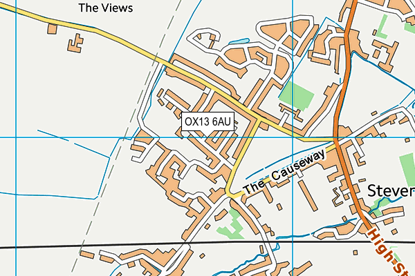 OX13 6AU map - OS VectorMap District (Ordnance Survey)