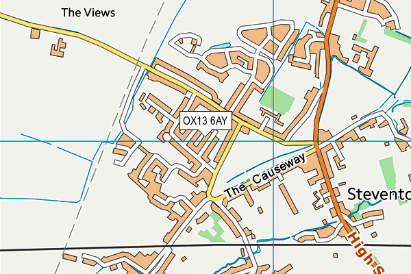 OX13 6AY map - OS VectorMap District (Ordnance Survey)