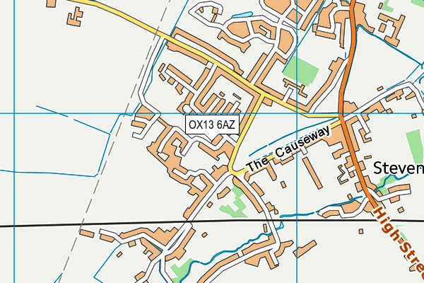 OX13 6AZ map - OS VectorMap District (Ordnance Survey)