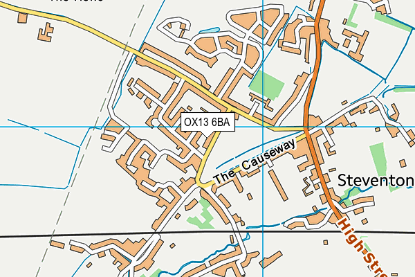 OX13 6BA map - OS VectorMap District (Ordnance Survey)