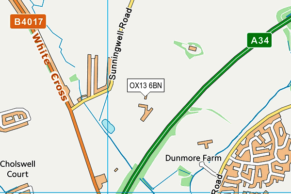 OX13 6BN map - OS VectorMap District (Ordnance Survey)