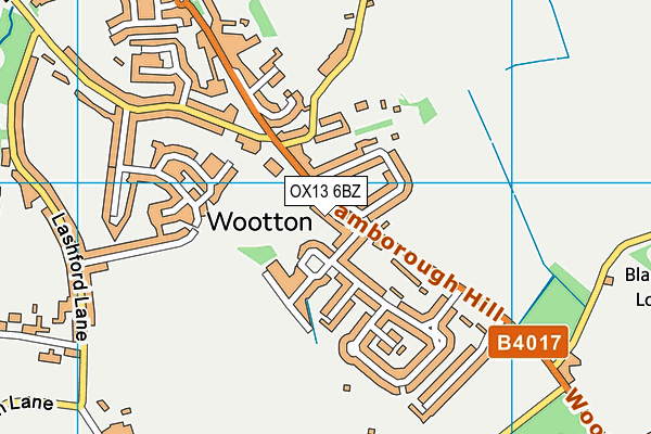 OX13 6BZ map - OS VectorMap District (Ordnance Survey)