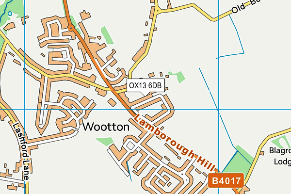 OX13 6DB map - OS VectorMap District (Ordnance Survey)