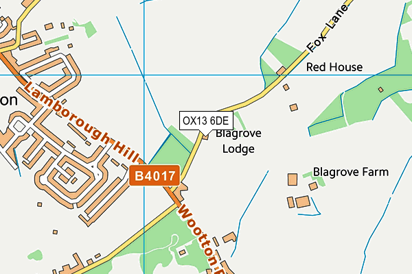 OX13 6DE map - OS VectorMap District (Ordnance Survey)
