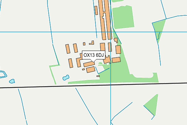 OX13 6DJ map - OS VectorMap District (Ordnance Survey)