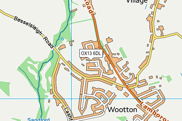 OX13 6DL map - OS VectorMap District (Ordnance Survey)
