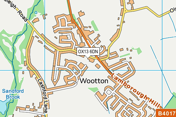 OX13 6DN map - OS VectorMap District (Ordnance Survey)