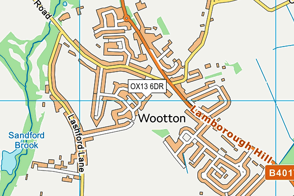 OX13 6DR map - OS VectorMap District (Ordnance Survey)