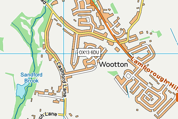 OX13 6DU map - OS VectorMap District (Ordnance Survey)