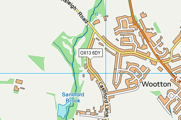 OX13 6DY map - OS VectorMap District (Ordnance Survey)