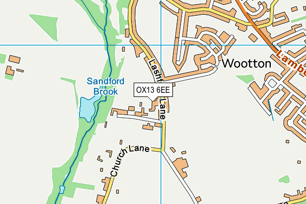 Dry Sandford Primary School map (OX13 6EE) - OS VectorMap District (Ordnance Survey)