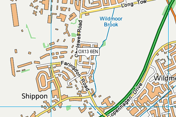 OX13 6EN map - OS VectorMap District (Ordnance Survey)