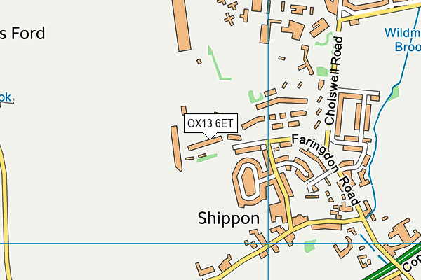 OX13 6ET map - OS VectorMap District (Ordnance Survey)