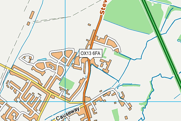 OX13 6FA map - OS VectorMap District (Ordnance Survey)