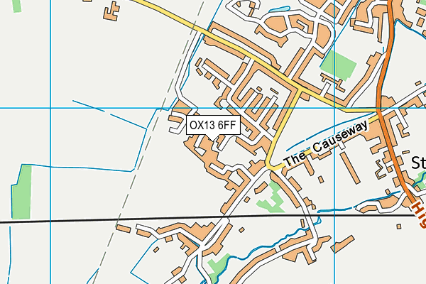 OX13 6FF map - OS VectorMap District (Ordnance Survey)