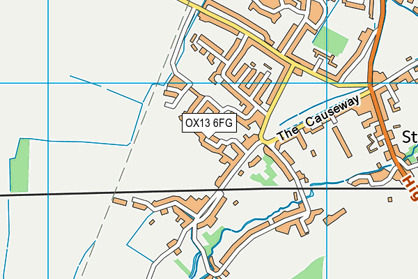 OX13 6FG map - OS VectorMap District (Ordnance Survey)