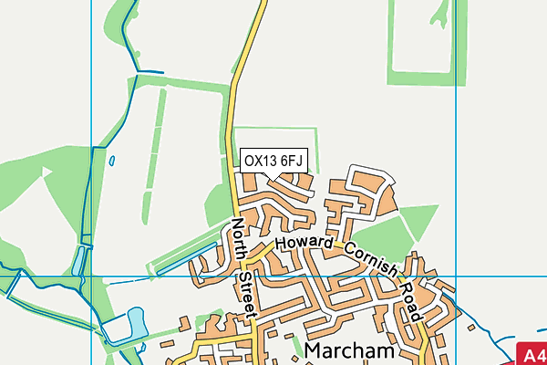 OX13 6FJ map - OS VectorMap District (Ordnance Survey)