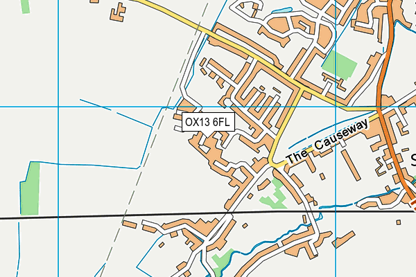 OX13 6FL map - OS VectorMap District (Ordnance Survey)