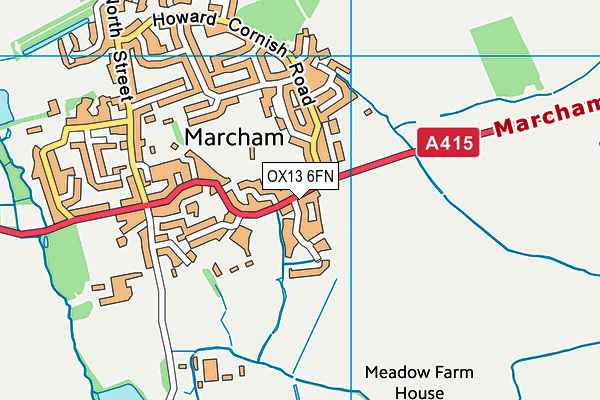 OX13 6FN map - OS VectorMap District (Ordnance Survey)