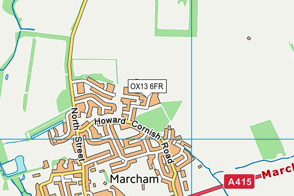OX13 6FR map - OS VectorMap District (Ordnance Survey)
