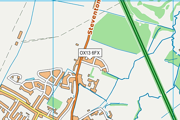 OX13 6FX map - OS VectorMap District (Ordnance Survey)