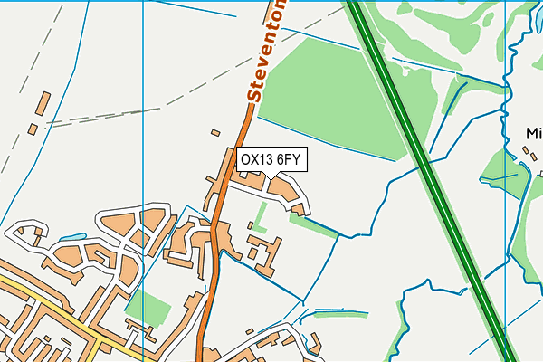 OX13 6FY map - OS VectorMap District (Ordnance Survey)