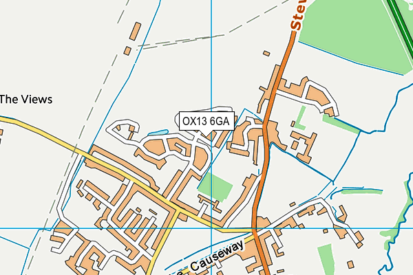 OX13 6GA map - OS VectorMap District (Ordnance Survey)