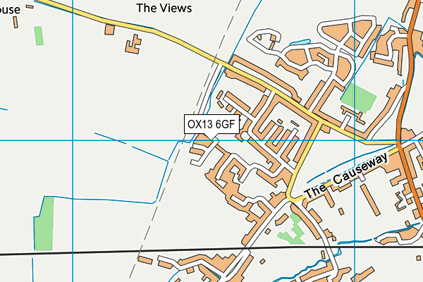 OX13 6GF map - OS VectorMap District (Ordnance Survey)