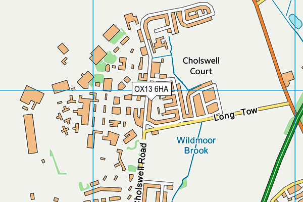 OX13 6HA map - OS VectorMap District (Ordnance Survey)