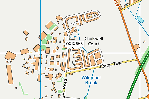 OX13 6HB map - OS VectorMap District (Ordnance Survey)