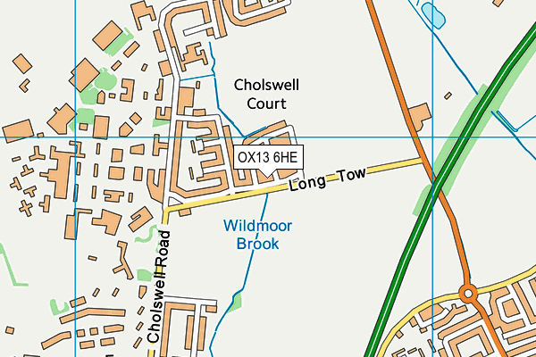 OX13 6HE map - OS VectorMap District (Ordnance Survey)